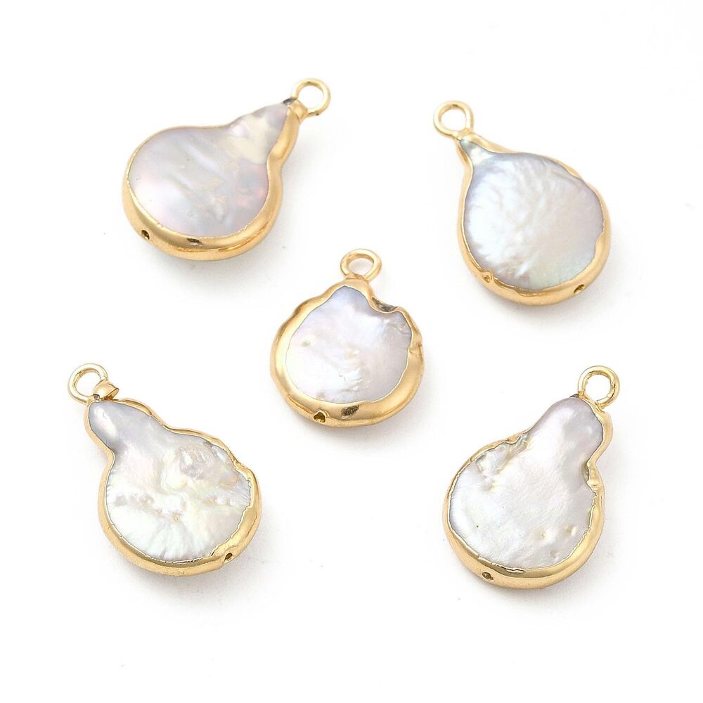 3220 5Pcs Natural Freshwater Pearl Pendants Baroque Cultured Teardrop Pearl
